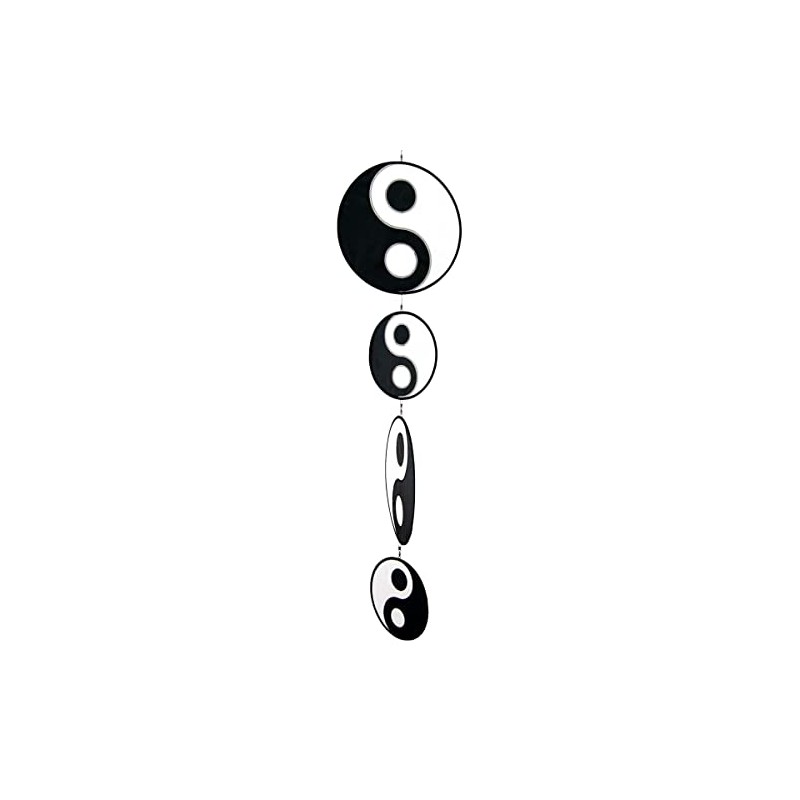 CIM Tambouri Yin Yang Wind Chime UV-Resistant and Weatherproof Discs: