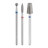 HARFINGTON 3pcs Diamond Grinding Bit Set 3mm Ball 2.5mm Oval