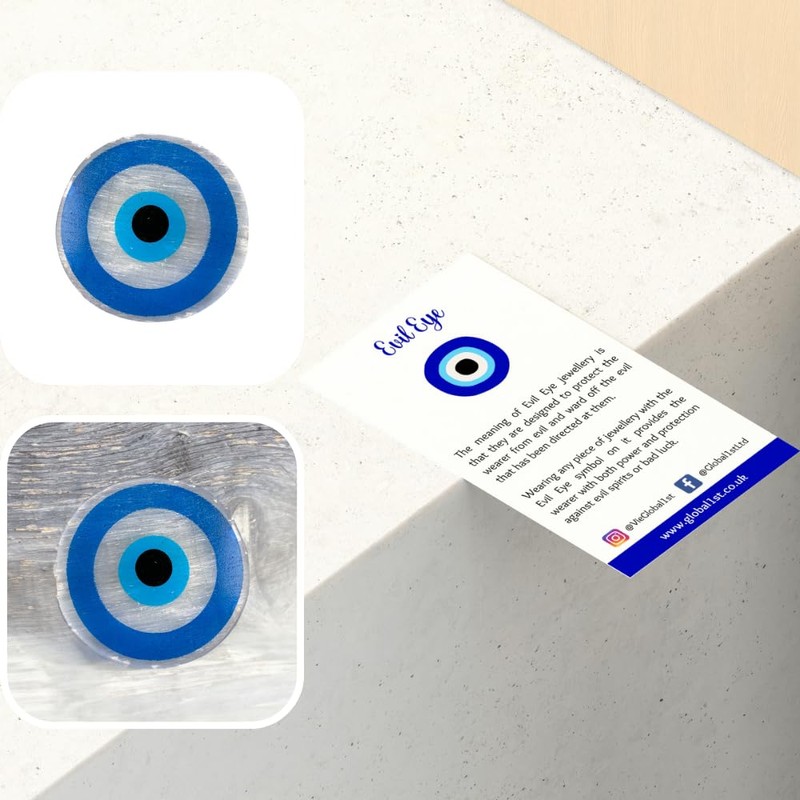 VIE Evil Eye Charging Plate, Selenite, Round