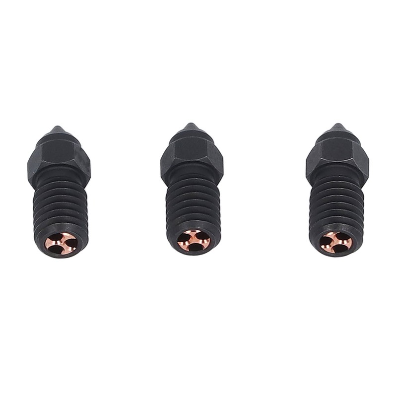 3 Pcs 3D Printer Nozzle M6 Hardened Steel Heat Resistant