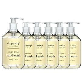 Deep Steep Liquid Hand Wash 17.6oz (Pack of 6) (Lemon Cream)