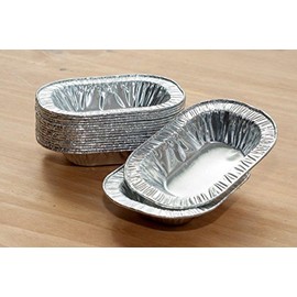 1LB Foil Pie Ashet Rectangle Aluminium Dish, Meat Steak,Disposable x 50