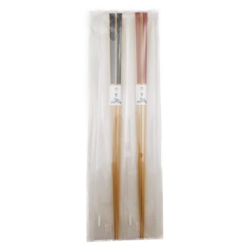 Kikusui Japanese Thin Bamboo Chopsticks (Red and Black)