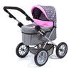 Bayer Design Dolls: Trendy Pram - Grey, Pink, Dots -