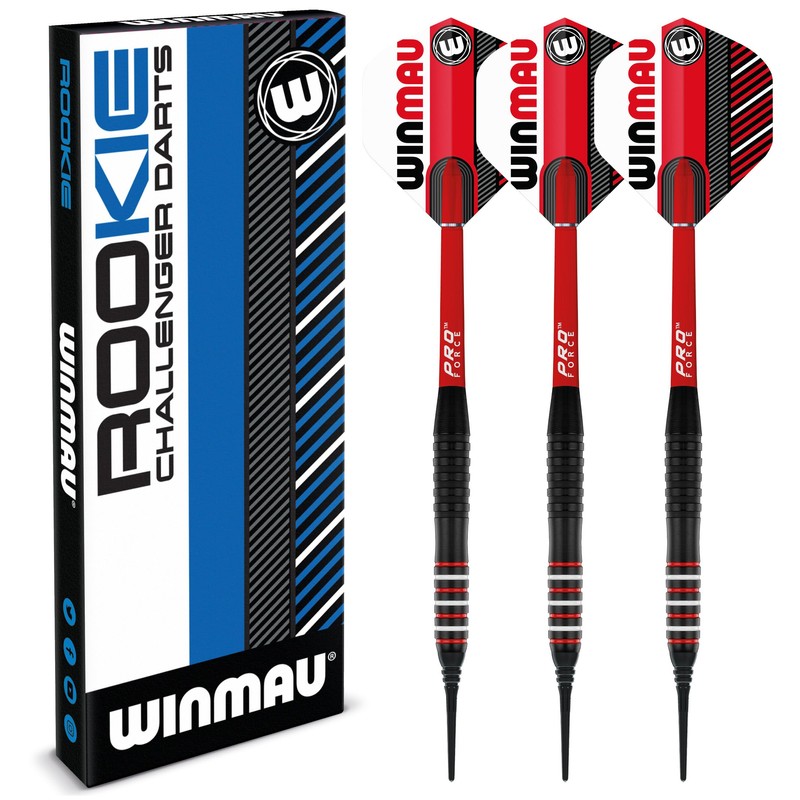 WINMAU Rookie Red Softip (Plastic Tips) Brass Darts Set Single