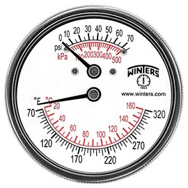 Winters Instruments TTD401 Steel Dual Scale Tridicator Thermometer