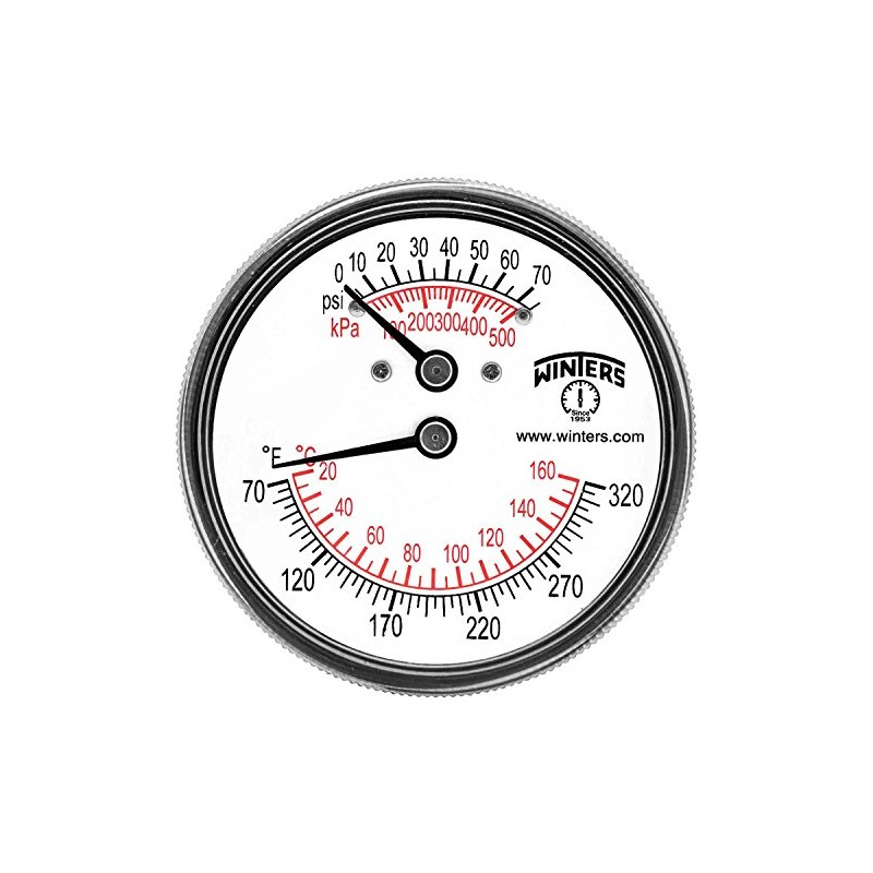 Winters Instruments TTD401 Steel Dual Scale Tridicator Thermometer