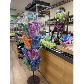 Plush Octopus Dog Toy with Squeaker and Crinkle, Multi-Color, Pet Chew Toys