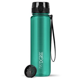 720°Dgree uberBottle Water Bottle, crystalClear Sports Bottle with Sieve, BPA-Free, for Sports, Gym, Fitness, Bike, Outdoors, University, Made of Tritan, Lightweight, Shockproof, Reusable – 1 L