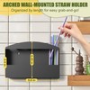 MyLifeUNIT Straw Holder for Cabinet Door, Metal Straw Dispenser Organizer