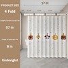 Wall Mount Folding Shower Curtain Rod, 57 Inches Shower Curtain