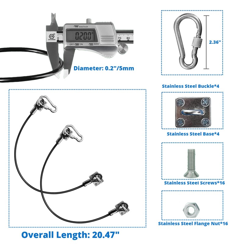 tofeer Wheelie Bin Stopper, Bear Proof Wheelie Bin Lock Wire