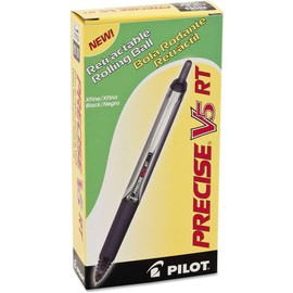 3 Dozen Total 36, Pilot Precise V5 RT Rolling Ball Pens, X-Fine Black (26062)