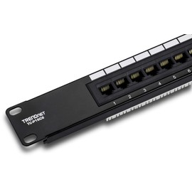 TRENDnet 16-Port Cat6 Unshielded Patch Panel,Rackmount, 1U 19", Cat3,Cat4,Cat5,Cat5e,Cat6 Compatible, 250Mhz Connection, Ideal for Copper Gigabit Ethernet Connections, Black, TC-P16C6