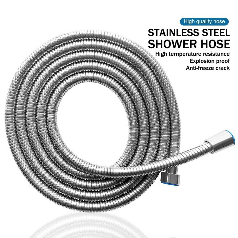 Anti-Explosion Leakproof Flexible Stainless Steel 3.0-Meter Extra Long Shower Hose
