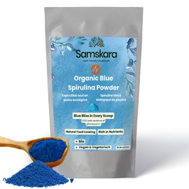 Espirulina Azul Organic | Extracto de Ficocianina 100% | Colourante azul alimentario natural | a base de algas | Luminoso para batidos, repostería, bebidas, yogur y mas | sin OMG | 50 grams x 1 pack