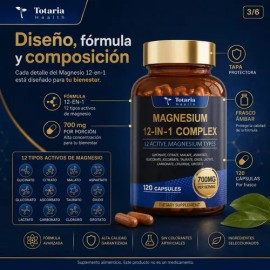 120 Cápsulas Magnesio 12 En 1 Fórmula Completa                                                                                                        