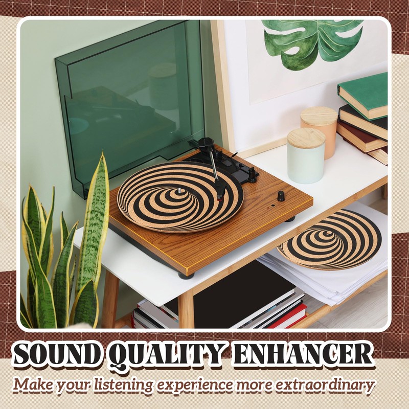 Briwooody Cork Turntable Mat/3mm Thick for Better Sound Support on