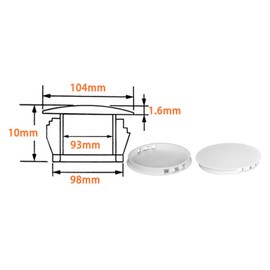 Ventilation Pipe Cover for Socket Plugs, DN 100 mm, Pipe Cover 100 mm, Pipe Cover Cover, PVC Cover Cap, Waste Water Pipe Lid End Cap, Pipe Stopper for Drainage Pipes, Pack of 2