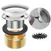 Yaseingoo Chrome Bathtub Drain Stopper, Solid Brass Tip-Toe Bath Tub