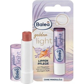 Balea 2er-Set Lippenpflege: Pflegestift GOLDEN LIGHT für weiche Lippen mit sanfter Farbe, Pflegekern & sommerlich-blumigem Duft (4,8 g) + Pflegestift MAKE A WISH Bienenwachs & Sheabutter (4,8g), 9,6 g