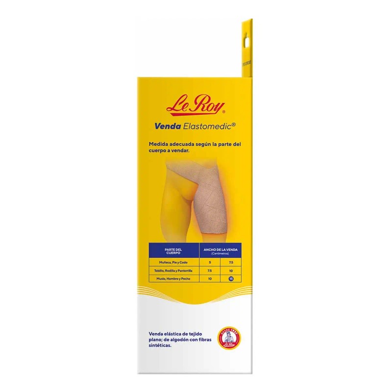 Venda Elastomedic Alta Compresión Roy 15cm Pieza