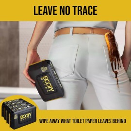 "Flushable Wipes for Men - 80 Count Pack of 4 pH Balanced Aloe Vitamin E"