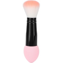 Brocha de Maquillaje, Brocha para Rubor Multifunción, Brocha de Fibra Y Esponjosa de Doble Cabezal, Brocha de Belleza para Maquillaje de Cabello, Brocha para Polvos (Pink)
