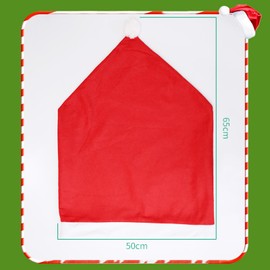 VPbao Chair Cover, Set of 4, Red Santa Hat, Washable, Merry Christmas, Chair Cover, Atmosphere, Cute, Red, Gift