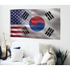 3x5 ft Korean American Hybrid Flag: 100% Polyester Banner, Brass