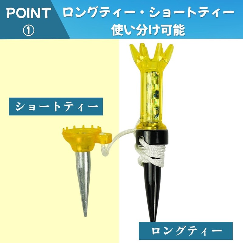 Ken R Golf Tee, Magnet, Set of 3 Colors, Short,