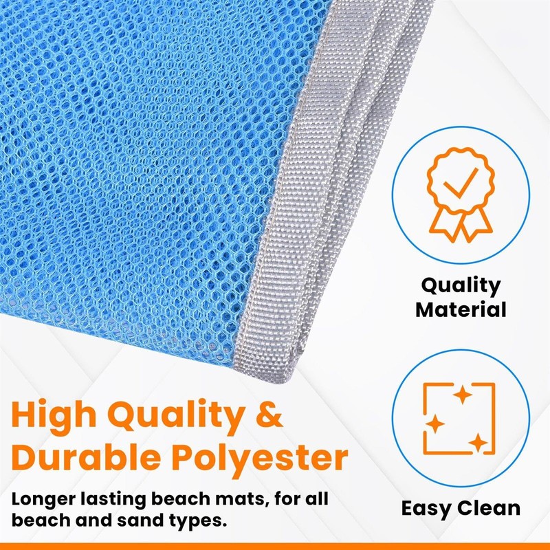 GEEZY Sand Free Beach Mat Outdoor Activity Travel Camp Park