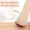 Euqvunn Pack of 26 Clear Chair Leg Caps with Felt