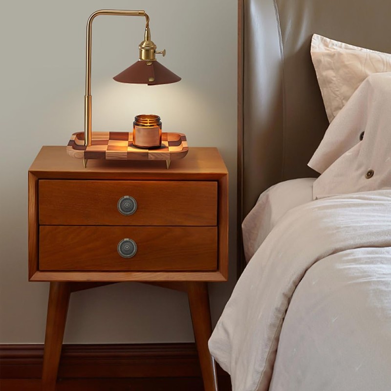 Qusmeiyici 8 Pack Drop Ring Handles, Cupboard Pulls, Vintage Bronze