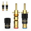 Tertullus 4 Banana Plugs Gold-Plated Banana Plugs Screwable for Speaker