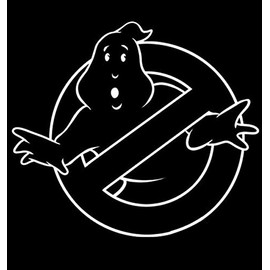 CCI Creative Concept Ideas Ghostbusters Logo Decal Vinyl Sticker|Cars Trucks Vans Walls Laptop| White |5.25 x 4.75 in|CCI502