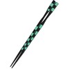 90035085 Children's Pestle-Shaped Takushima Green Checkered Chopsticks Cute Chopsticks for