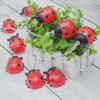 FAc3may 1pcs LED Ladybug String Light, 4.92ft/1.5m Battery Powered Red