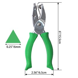 1/4 Inch Triangle Hole Punch for Handmade DIY Craft Paper, Perfect for Home, Office, Back to School Supplies