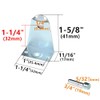 4pcs Hold Down Brackets with Install scews Metal Blinds Down