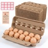 DecarDamai 100-Pack Bulk Empty Egg Cartons for Storage, 12-Count Natural