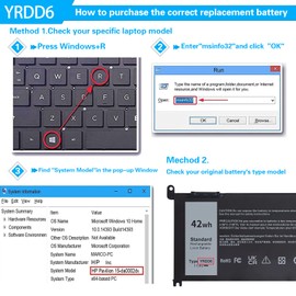 HUAZHEN 42Wh YRDD6 Laptop Battery for Dell inspiron 15 3583 3593 3582 3584 3501, inspiron 15 5582 5584 5593 5594 5598 5585 14 3493 5481 5482 5485 5491 5493 7586 Vostro 5481 1VX1H P93G P75F Batteries.