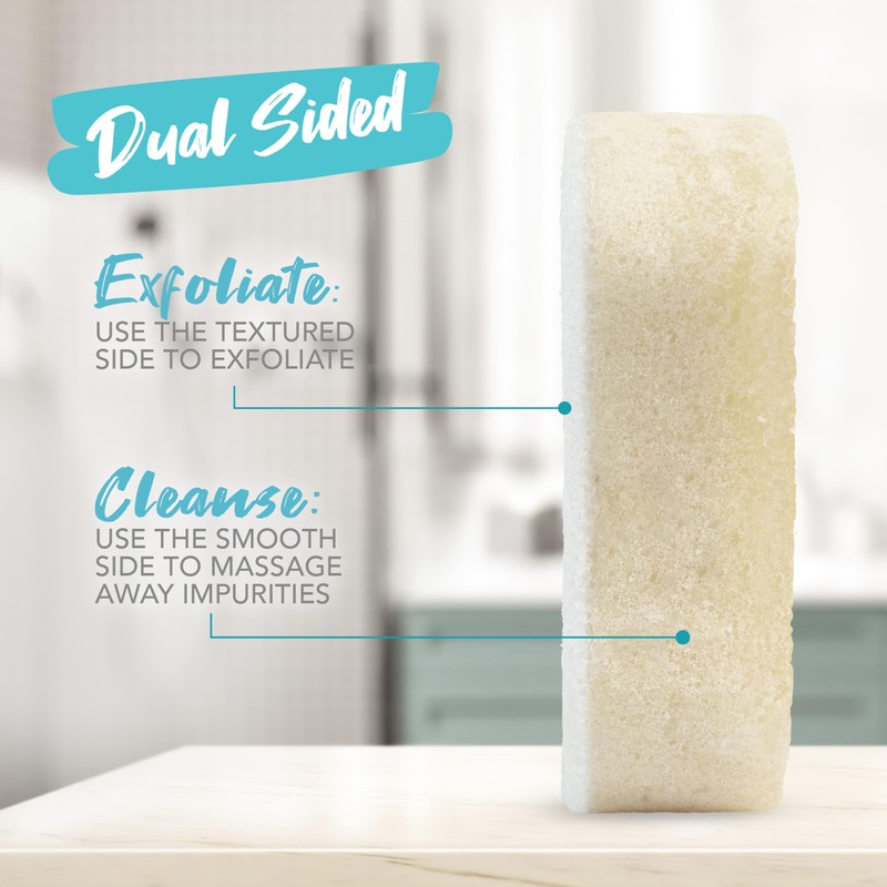 Spongeables Pedi Scrub Foot Exfoliating 20+ Wash Sponge, Argan Oil,