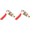2pcs 1/4 Thread Ball Valves Corrosion Resistance Shut-off Switch Air