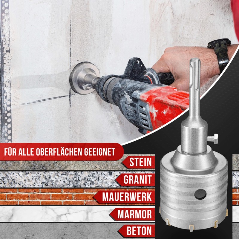 KSP-Tec®, Drill Bit, 68 mm, Reinforced Construction, Hammer Impact Resistant,