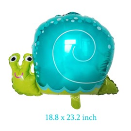 5Pcs Snails Balloons Snail Foil Balloons for Birthday Baby Shower Garden Animal Insect Snail Themed Party Decorations Supplies