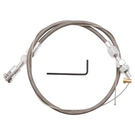 ZUDKSUY 5657 Steel Braided Throttle Cable Kit, Stainless Adjustable Steel Braided Throttle Cable Kit for Racing Cars Modified Cars and Daily Driving Vehicles