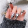 Yuzhiye 30pcs Rhinestone Heart Shape Glass Stone Nail Parts Large
