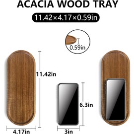 Linwnil Wood Serving Trays 11.5x4 Inch Charcuterie Boards Oval Wooden Plates Wood Serving Platter Cheese Dinner Plates Bulk for Dessert Snack Bread Fruit Appetizer Dishes (2)