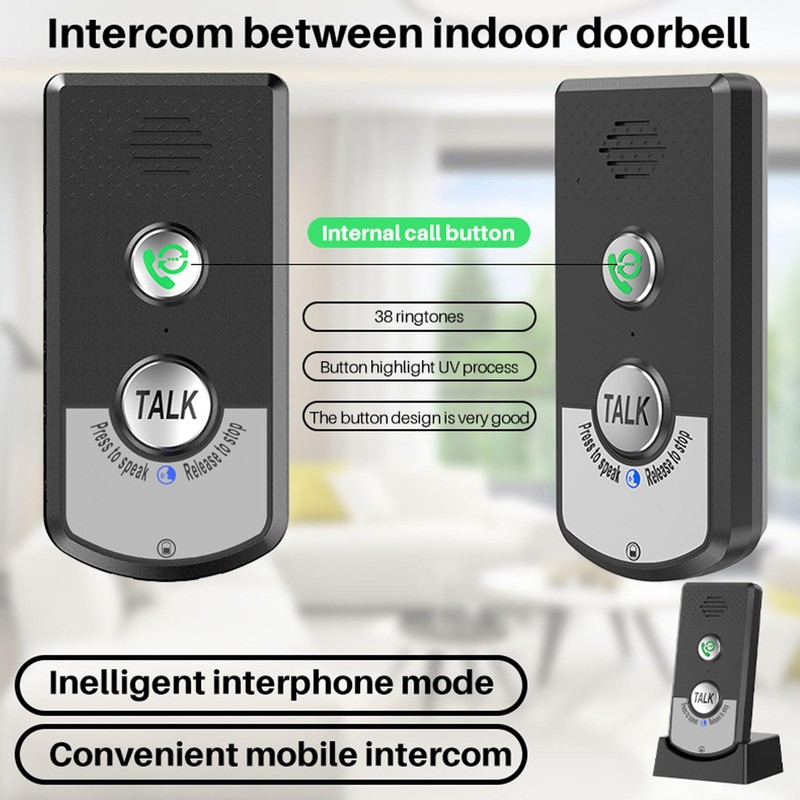 Voice Door Bell, Intercom Door Bell, IP54 Waterproof Electronic Intercom
